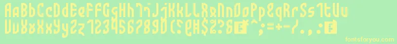 Monotwist Font – Yellow Fonts on Green Background