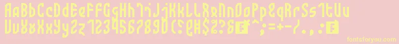 Monotwist Font – Yellow Fonts on Pink Background