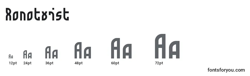 Monotwist Font Sizes
