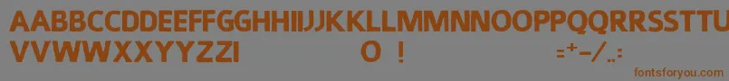 Smuckers-Schriftart – Braune Schriften auf grauem Hintergrund