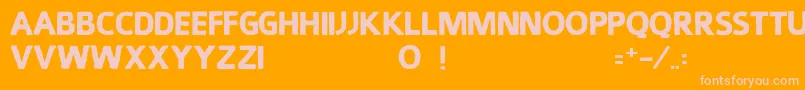 Smuckers Font – Pink Fonts on Orange Background
