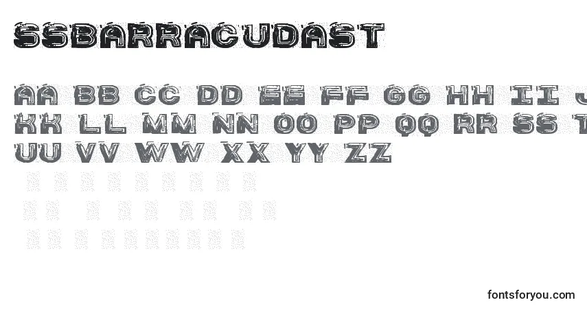 SsBarracudaStフォント–アルファベット、数字、特殊文字