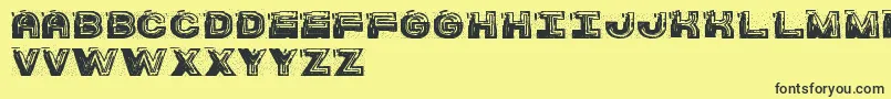 SsBarracudaSt Font – Black Fonts on Yellow Background