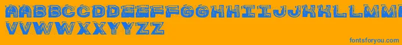 SsBarracudaSt Font – Blue Fonts on Orange Background