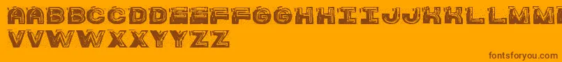 SsBarracudaSt Font – Brown Fonts on Orange Background