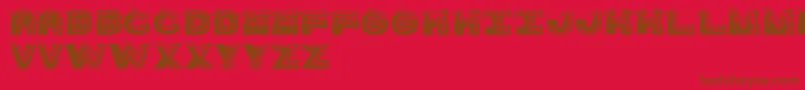 フォントSsBarracudaSt – 赤い背景に茶色の文字