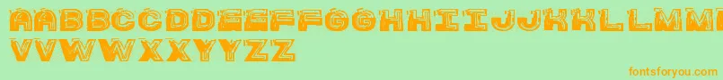 SsBarracudaSt Font – Orange Fonts on Green Background