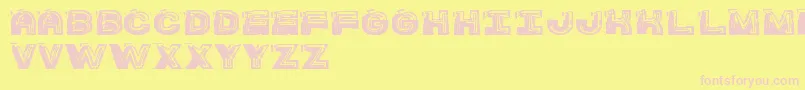 SsBarracudaSt Font – Pink Fonts on Yellow Background