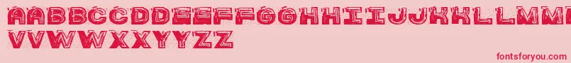 Police SsBarracudaSt – polices rouges sur fond rose
