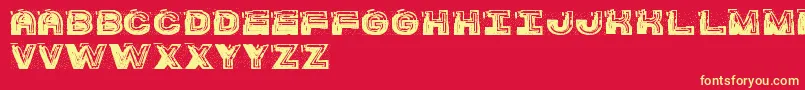 SsBarracudaSt Font – Yellow Fonts on Red Background
