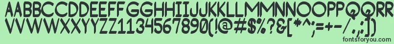 ConsequadStPersonalUse Font – Black Fonts on Green Background