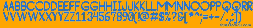 ConsequadStPersonalUse Font – Blue Fonts on Orange Background