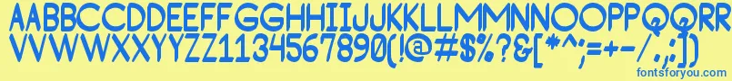 ConsequadStPersonalUse Font – Blue Fonts on Yellow Background