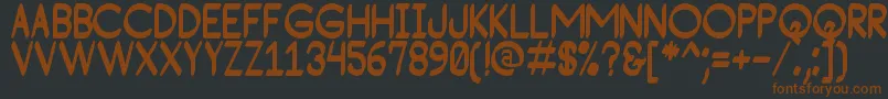 ConsequadStPersonalUse-fontti – ruskeat fontit mustalla taustalla