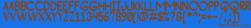 ConsequadStPersonalUse Font – Brown Fonts on Blue Background