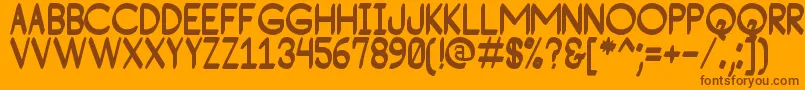 ConsequadStPersonalUse Font – Brown Fonts on Orange Background
