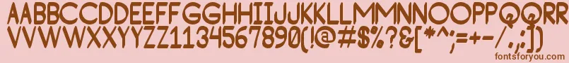 ConsequadStPersonalUse Font – Brown Fonts on Pink Background