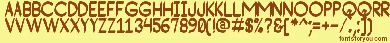 ConsequadStPersonalUse Font – Brown Fonts on Yellow Background