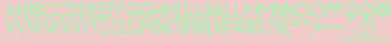 ConsequadStPersonalUse Font – Green Fonts on Pink Background