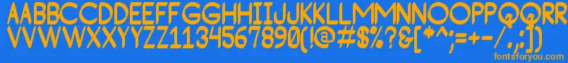 ConsequadStPersonalUse Font – Orange Fonts on Blue Background