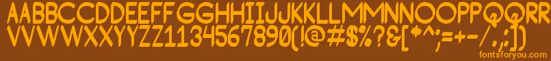 ConsequadStPersonalUse Font – Orange Fonts on Brown Background
