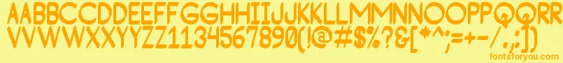 ConsequadStPersonalUse Font – Orange Fonts on Yellow Background