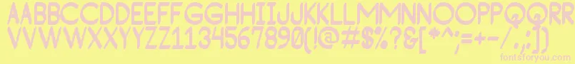 ConsequadStPersonalUse Font – Pink Fonts on Yellow Background