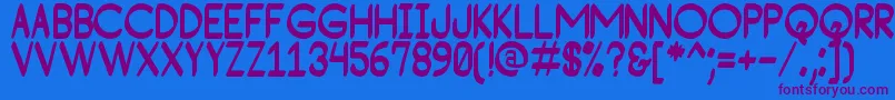 ConsequadStPersonalUse Font – Purple Fonts on Blue Background