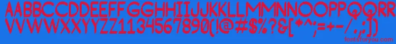 ConsequadStPersonalUse Font – Red Fonts on Blue Background