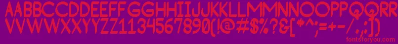 ConsequadStPersonalUse Font – Red Fonts on Purple Background