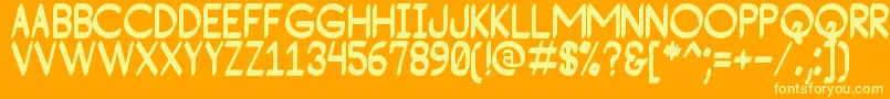 ConsequadStPersonalUse Font – Yellow Fonts on Orange Background