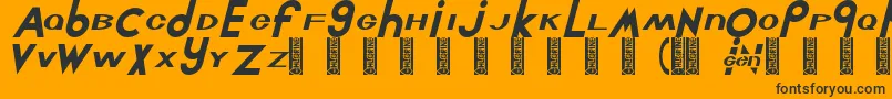 Chlorint Font – Black Fonts on Orange Background