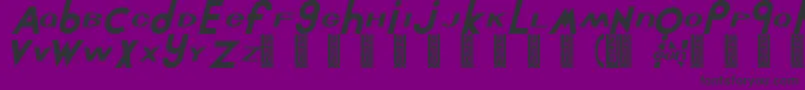 Chlorint Font – Black Fonts on Purple Background