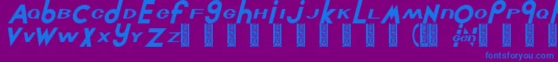 Chlorint Font – Blue Fonts on Purple Background