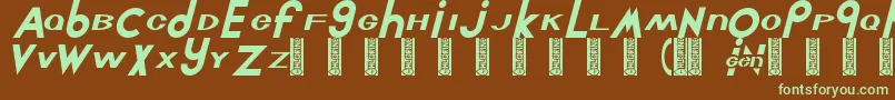 Шрифт Chlorint – зелёные шрифты на коричневом фоне