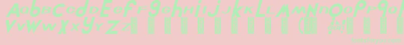 Chlorint Font – Green Fonts on Pink Background