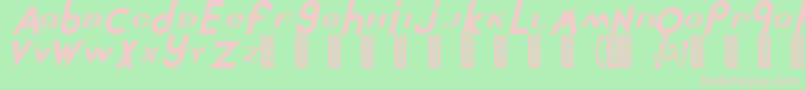 フォントChlorint – 緑の背景にピンクのフォント