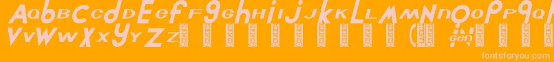 Chlorint Font – Pink Fonts on Orange Background