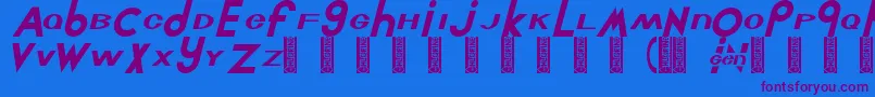 Chlorint Font – Purple Fonts on Blue Background