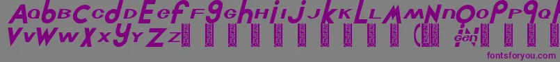 フォントChlorint – 紫色のフォント、灰色の背景