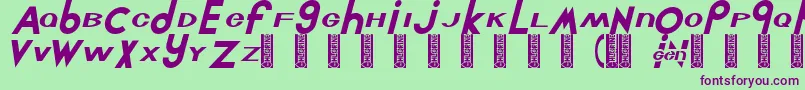 Chlorint-Schriftart – Violette Schriften auf grünem Hintergrund