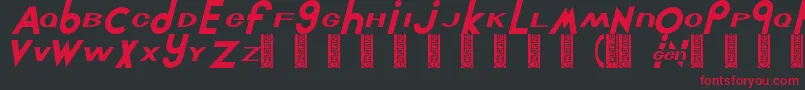 Chlorint Font – Red Fonts on Black Background