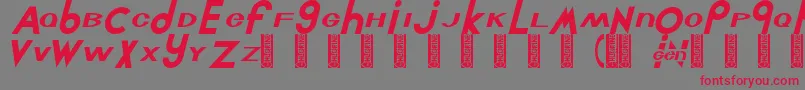 Chlorint Font – Red Fonts on Gray Background