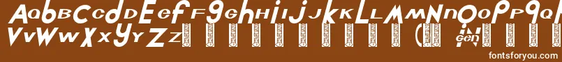 フォントChlorint – 茶色の背景に白い文字