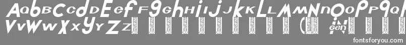 フォントChlorint – 灰色の背景に白い文字