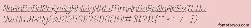 DolphinOceanWave Font – Black Fonts on Pink Background