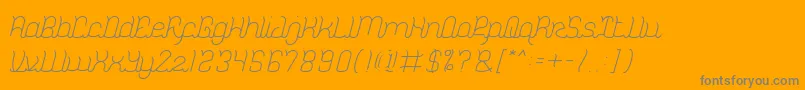 DolphinOceanWave-Schriftart – Graue Schriften auf orangefarbenem Hintergrund