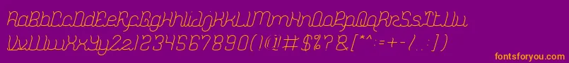 DolphinOceanWave Font – Orange Fonts on Purple Background