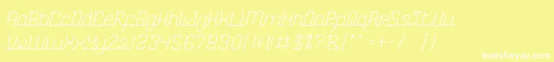 DolphinOceanWave Font – White Fonts on Yellow Background