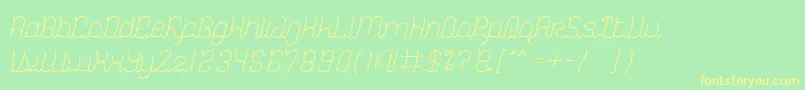 DolphinOceanWave Font – Yellow Fonts on Green Background